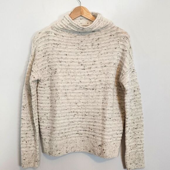 EUC Madewell Donegal Belmont Mock Neck Wool Blend Oversized Sweater Size XS - Picture 2 of 9